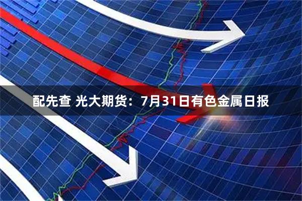 配先查 光大期货：7月31日有色金属日报