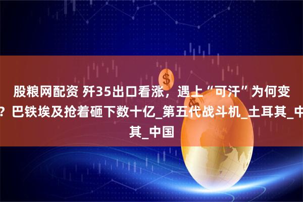 股粮网配资 歼35出口看涨，遇上“可汗”为何变招？巴铁埃及抢着砸下数十亿_第五代战斗机_土耳其_中国