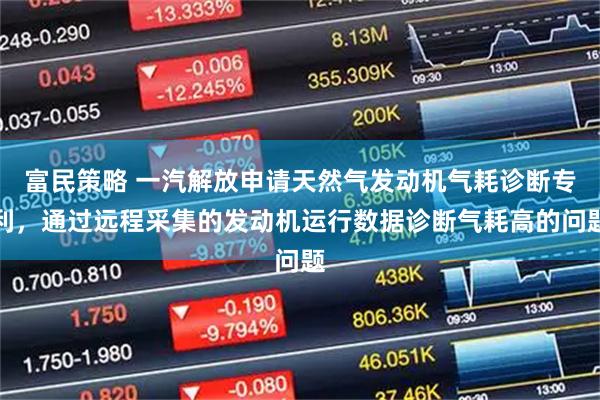 富民策略 一汽解放申请天然气发动机气耗诊断专利，通过远程采集的发动机运行数据诊断气耗高的问题