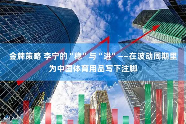 金牌策略 李宁的“稳”与“进”——在波动周期里为中国体育用品写下注脚